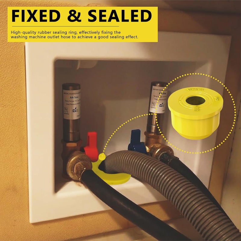 YMSDrain YMS Washing Machine Drain Outlet Plug, Silicone Sealing Plug for 1" ~ 1 1/2" Inlet Pipe, Durable & Easy to Install, Sewer Seal Coupler for Washing Machine Box (2" Outlet) - Image 5